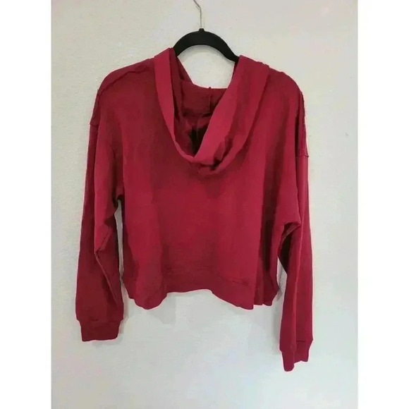 Urban Daisy Maroon‎ Crop Hooded Sweatshirt Womens size medium #7 - Picture 3 of 3